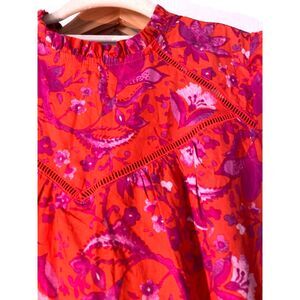 FATE NWT Floral Purple And Orange Blouse  S